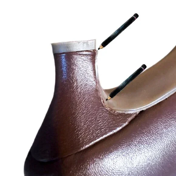 ARRAY Brown Leather Pumps Size 6.5 Wide | Kitten Heel Comfort Shoes NWOB - Picture 6 of 6